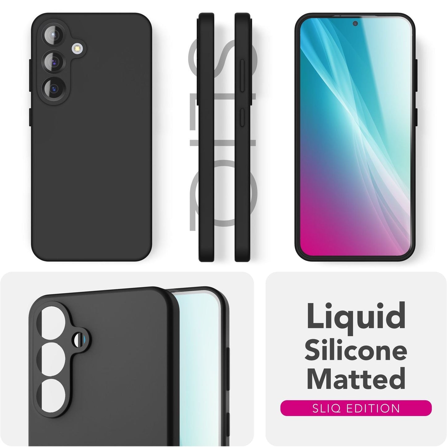 NALIA Silikonhülle für Samsung Galaxy S25 Plus – Kameraschutz & Innenfutter – PHOENIX (Soft-Touch Case) – Marke aus Berlin
