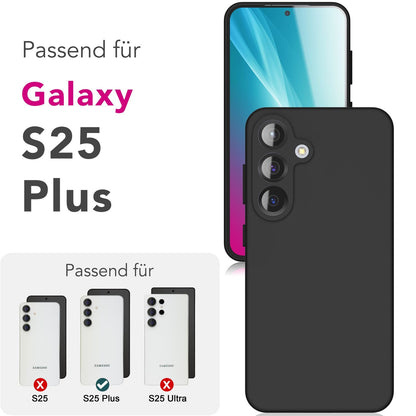 NALIA Silikonhülle für Samsung Galaxy S25 Plus – Kameraschutz & Innenfutter – PHOENIX (Soft-Touch Case) – Marke aus Berlin