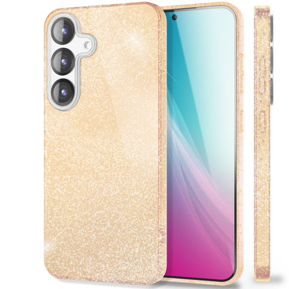 NALIA Glitzerhülle für Samsung Galaxy S25 Plus – Funkelnder Glitzer-Look & Grip – SHINEPOP (Silikon Case) – Marke aus Berlin