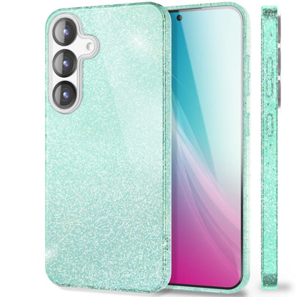 NALIA Glitzerhülle für Samsung Galaxy S25 Plus – Funkelnder Glitzer-Look & Grip – SHINEPOP (Silikon Case) – Marke aus Berlin