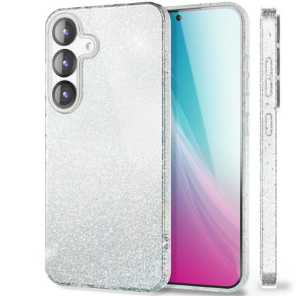 NALIA Glitzerhülle für Samsung Galaxy S25 Plus – Funkelnder Glitzer-Look & Grip – SHINEPOP (Silikon Case) – Marke aus Berlin