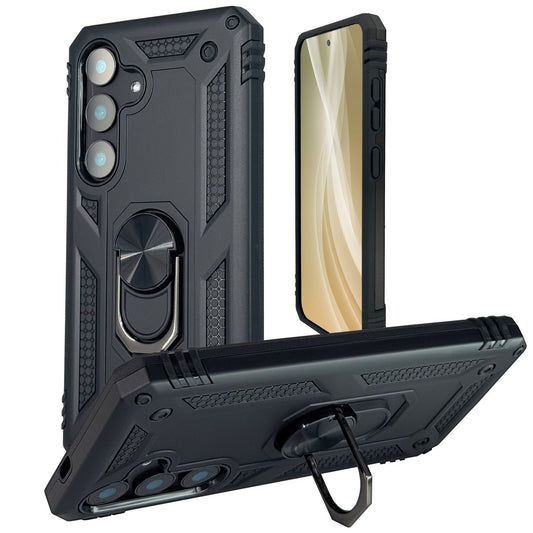 NALIA Panzerhülle für Samsung Galaxy S25 – Ring-Ständer 360° & Magnet-Halterung Kompatibel – RINGDEFEND (Stoßfestes Outdoor Case) – Marke aus Berlin