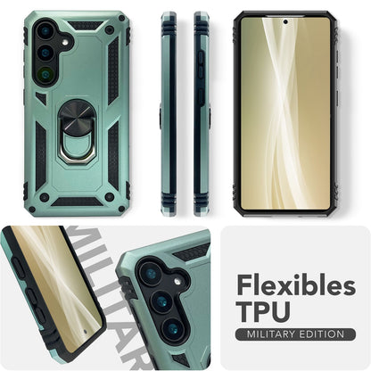 NALIA Panzerhülle für Samsung Galaxy S25 – Ring-Ständer 360° & Magnet-Halterung Kompatibel – RINGDEFEND (Stoßfestes Outdoor Case) – Marke aus Berlin
