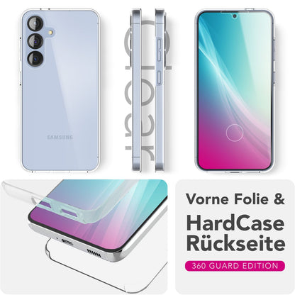 NALIA 360° Hülle für Samsung Galaxy S25 – Vorne & Hinten Schutz – 360GUARD (Full-Body Case) – Marke aus Berlin