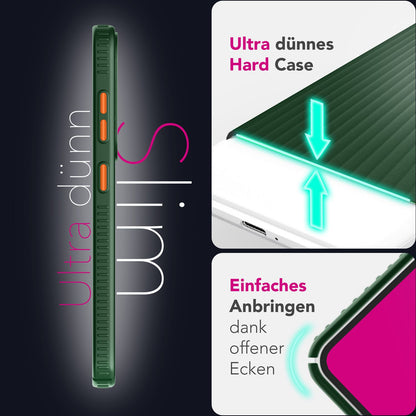 NALIA Matte Hardcase Hülle für Samsung Galaxy S25 Ultra – Anti-Fingerabdruck & Grip – NOVA (Strukturiertes Design) – Marke aus Berlin