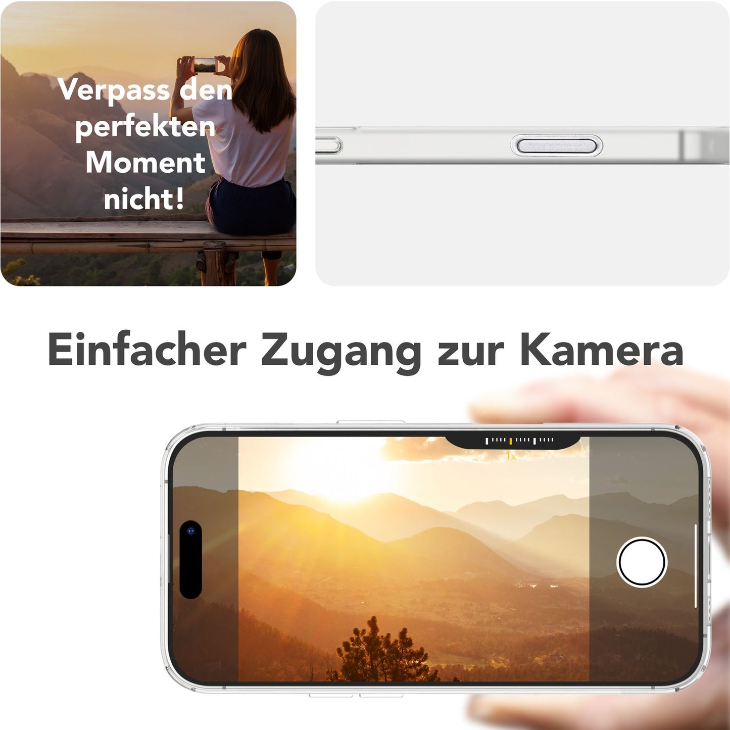 NALIA Ultra Slim Hardcase für iPhone 16 Pro – MagSafe Kompatibel & Nachleuchtender Ring – THINIX GLOW (Matt-Transparent & 0,3mm Dünn) – Marke aus Berlin