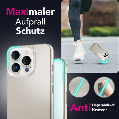 NALIA Magnet Hardcase für iPhone 16 Pro – Faltbarer Kamera-Stand – OVERLAND (Schutzhülle Matt & MagSafe Kompatibel) – Marke aus Berlin