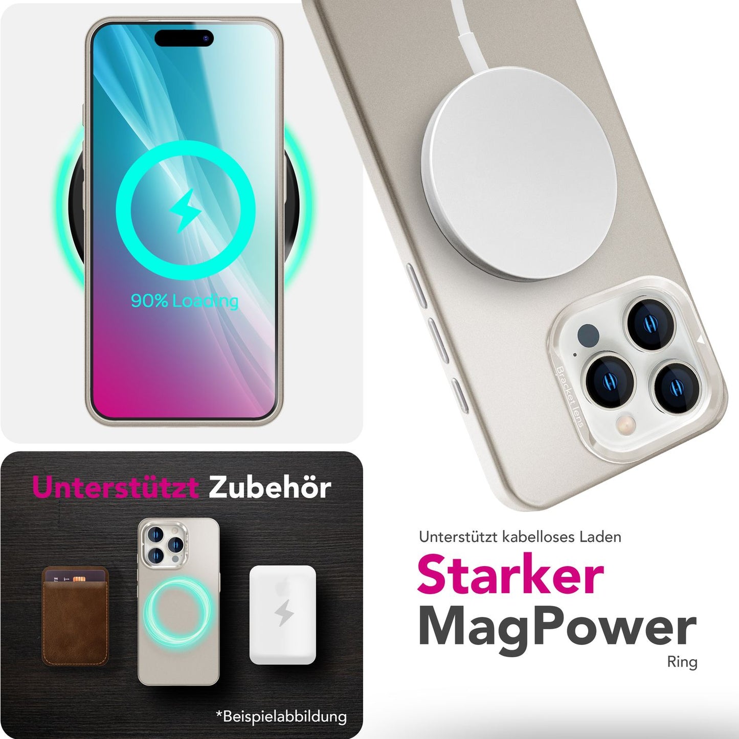 NALIA Magnet Hardcase für iPhone 16 Pro – Faltbarer Kamera-Stand – OVERLAND (Schutzhülle Matt & MagSafe Kompatibel) – Marke aus Berlin