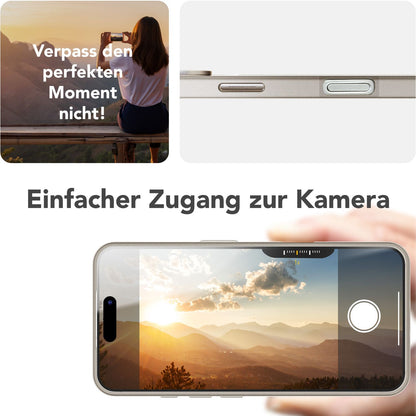NALIA Magnet Hardcase für iPhone 16 Pro – Faltbarer Kamera-Stand – OVERLAND (Schutzhülle Matt & MagSafe Kompatibel) – Marke aus Berlin
