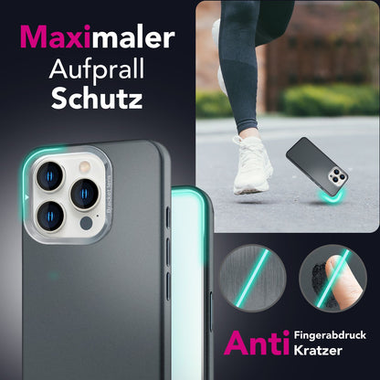 NALIA Magnet Hardcase für iPhone 16 Pro Max – Faltbarer Kamera-Stand – OVERLAND (Schutzhülle Matt & MagSafe Kompatibel) – Marke aus Berlin