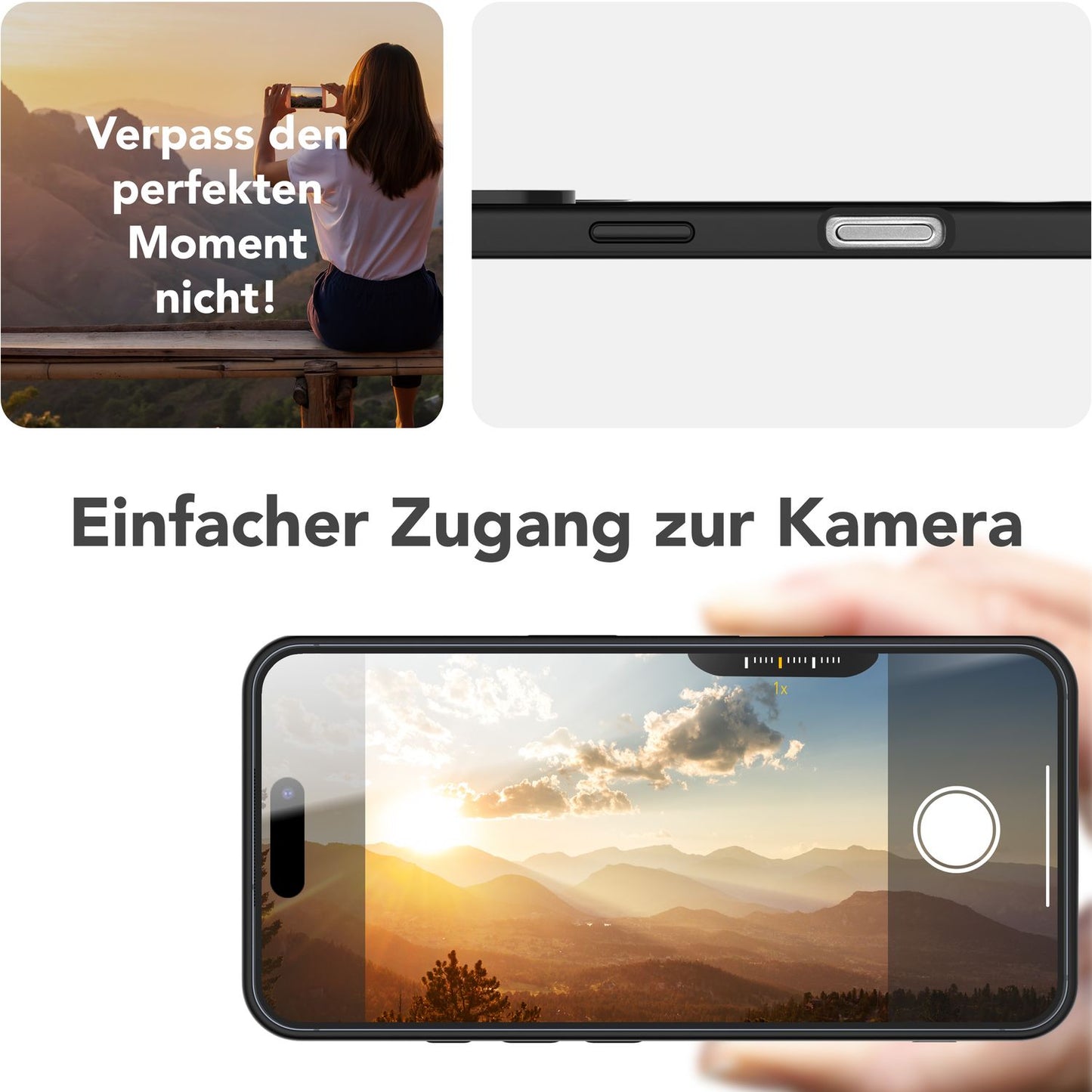 NALIA Magnet-Case für iPhone 16 Pro – Klappständer & Kameraschutz – TRITON (Matt-Transparent & Hybrid-Schutz) – Marke aus Berlin