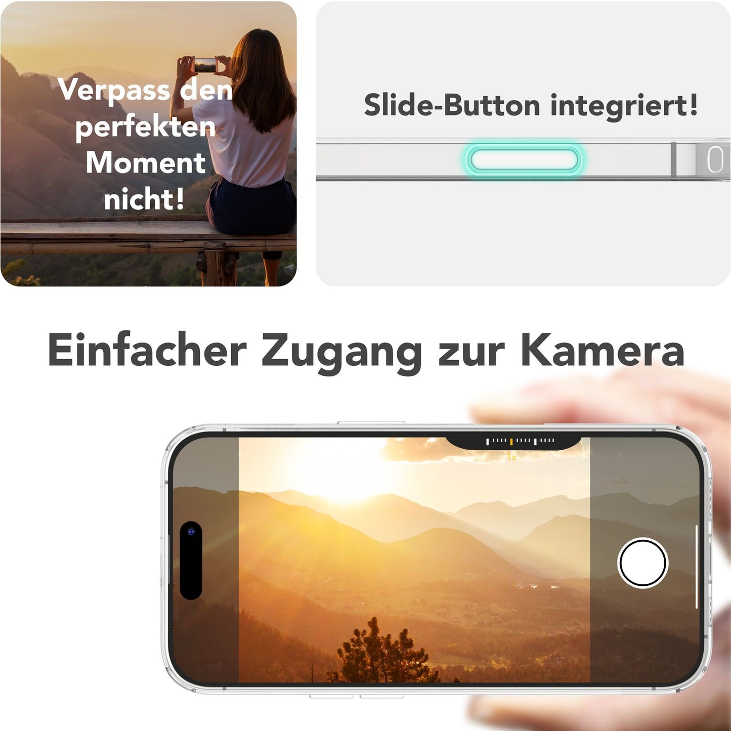 NALIA Magnet Hülle für iPhone 16 Pro – MagSafe kompatibel & Camera Control Schutz (Touch-fähig) – STRIVE (Hardcase Rückseite & Silikon-Rahmen) – Marke aus Berlin
