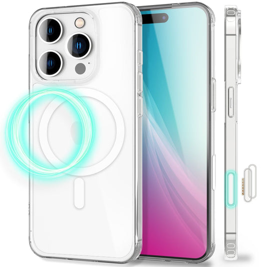 NALIA Magnet Hülle für iPhone 16 Pro Max – MagSafe kompatibel & Camera Control Schutz (Touch-fähig) – STRIVE (Hardcase Rückseite & Silikon-Rahmen) – Marke aus Berlin