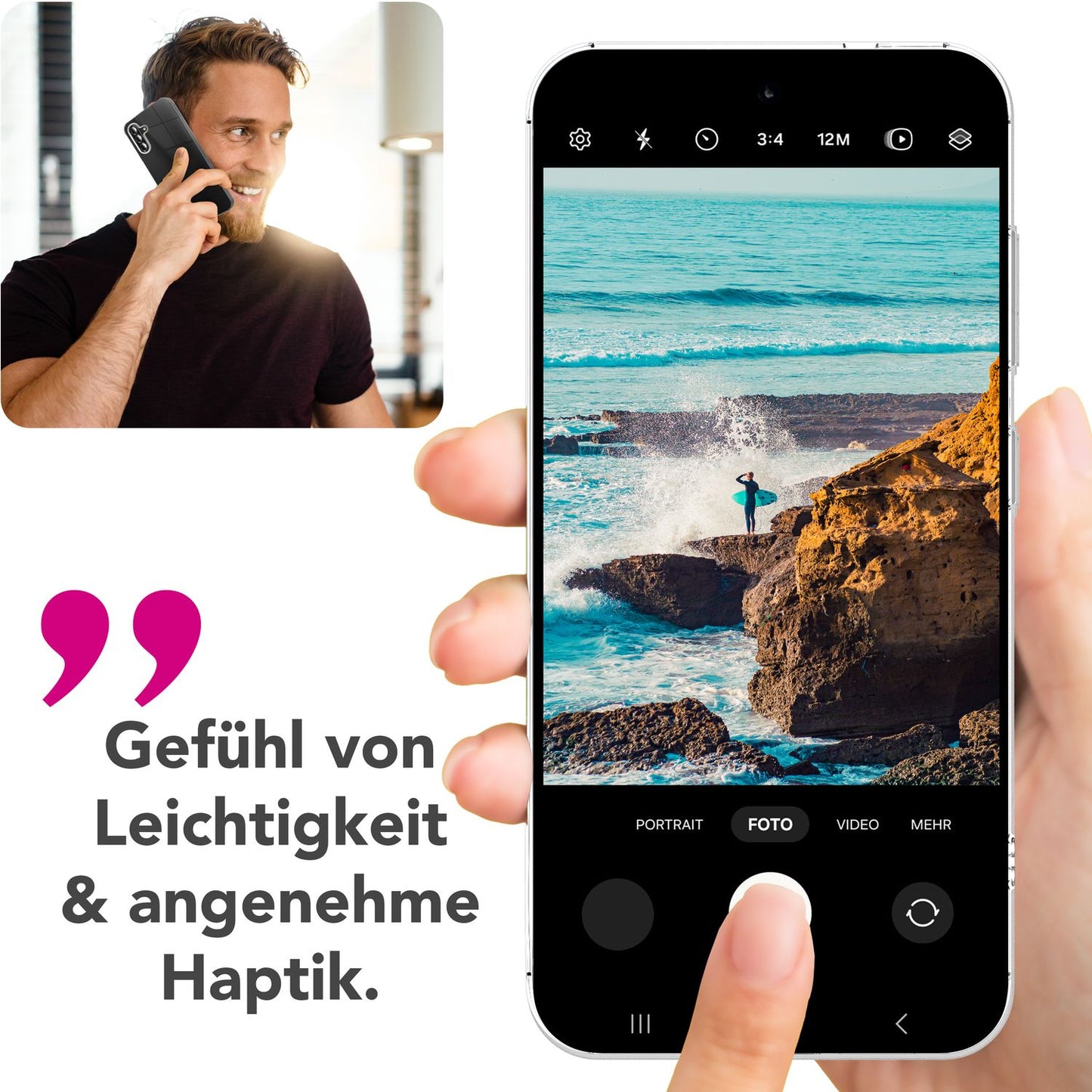 NALIA Transparente Silikonhülle für Samsung Galaxy A36 / A56 – Anti-Gelb & Rutschfest – GLAZE (Handyhülle Kristallklar, Schlank & Stoßfest) – Marke aus Berlin
