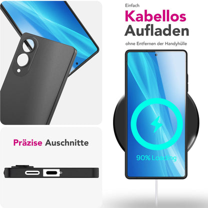 NALIA Ultra Slim Hardcase für Samsung Galaxy S25 Edge – Matt & 0.3mm Dünn – PHANTOM (Hauchdünnes Cover & Kamera-Vollschutz) – Marke aus Berlin