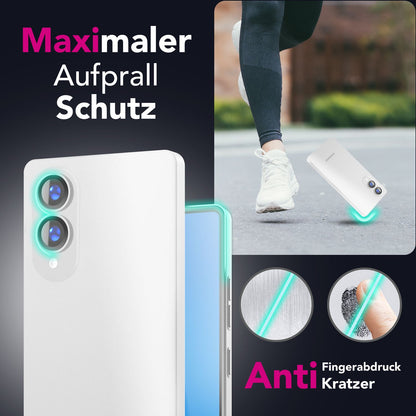NALIA Ultra Slim Hardcase für Samsung Galaxy S25 Edge – Matt & 0.3mm Dünn – PHANTOM (Hauchdünnes Cover & Kamera-Vollschutz) – Marke aus Berlin