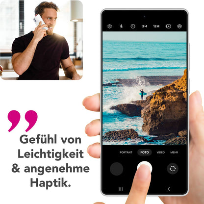 NALIA Ultra Slim Hardcase für Samsung Galaxy S25 Edge – Matt & 0.3mm Dünn – PHANTOM (Hauchdünnes Cover & Kamera-Vollschutz) – Marke aus Berlin