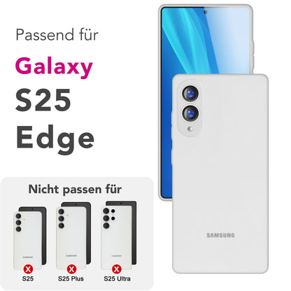 NALIA Ultra Slim Hardcase für Samsung Galaxy S25 Edge – Matt & 0.3mm Dünn – PHANTOM (Hauchdünnes Cover & Kamera-Vollschutz) – Marke aus Berlin