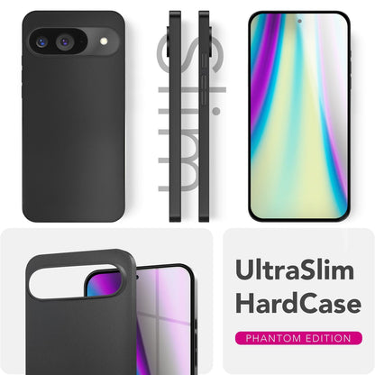 NALIA Ultra Slim Hardcase für Google Pixel 9 – Matt & 0.3mm Dünn – PHANTOM (Hauchdünnes Cover & Kamera-Vollschutz) – Marke aus Berlin