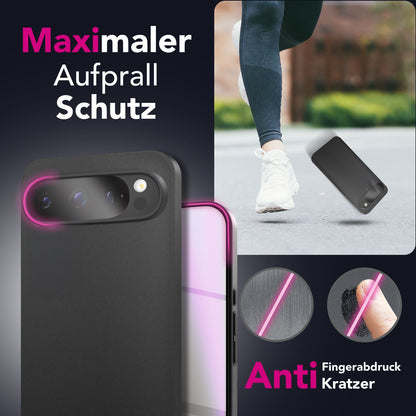NALIA Ultra Slim Hardcase für Google Pixel 9 Pro XL – Matt & 0.3mm Dünn – PHANTOM (Hauchdünnes Cover & Kamera-Vollschutz) – Marke aus Berlin