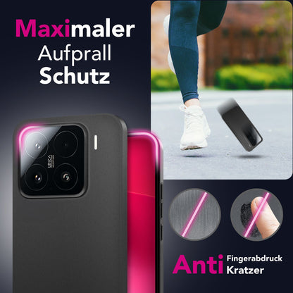 NALIA Ultra Slim Hardcase für Xiaomi 15 – Matt & 0.3mm Dünn – PHANTOM (Hauchdünnes Cover & Kamera-Vollschutz) – Marke aus Berlin