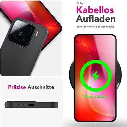 NALIA Ultra Slim Hardcase für Xiaomi 15 – Matt & 0.3mm Dünn – PHANTOM (Hauchdünnes Cover & Kamera-Vollschutz) – Marke aus Berlin
