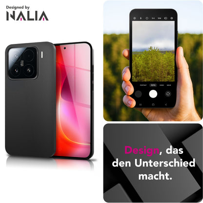 NALIA Ultra Slim Hardcase für Xiaomi 15 – Matt & 0.3mm Dünn – PHANTOM (Hauchdünnes Cover & Kamera-Vollschutz) – Marke aus Berlin