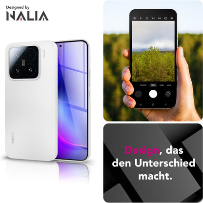 NALIA Ultra Slim Hardcase für Xiaomi 15 – Matt & 0.3mm Dünn – PHANTOM (Hauchdünnes Cover & Kamera-Vollschutz) – Marke aus Berlin
