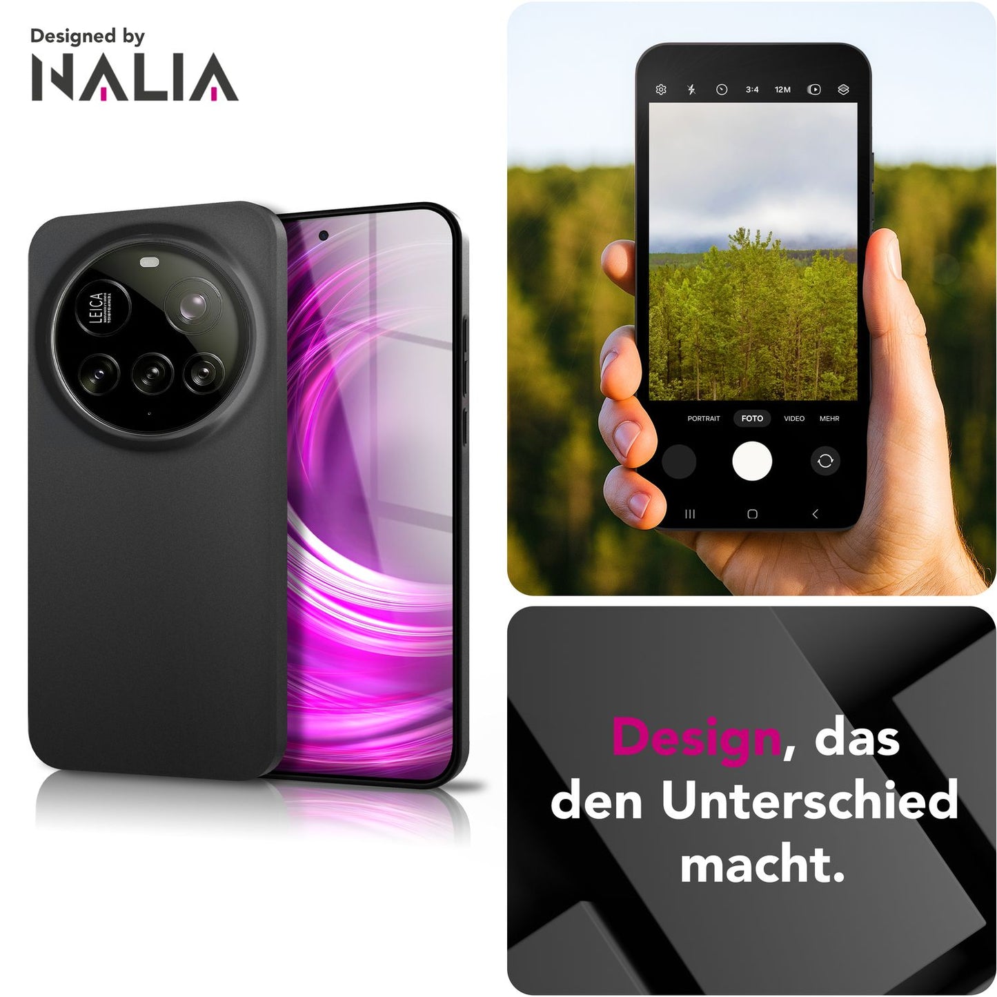 NALIA Ultra Slim Hardcase für Xiaomi 15 Ultra – Matt & 0.3mm Dünn – PHANTOM (Hauchdünnes Cover & Kamera-Vollschutz) – Marke aus Berlin