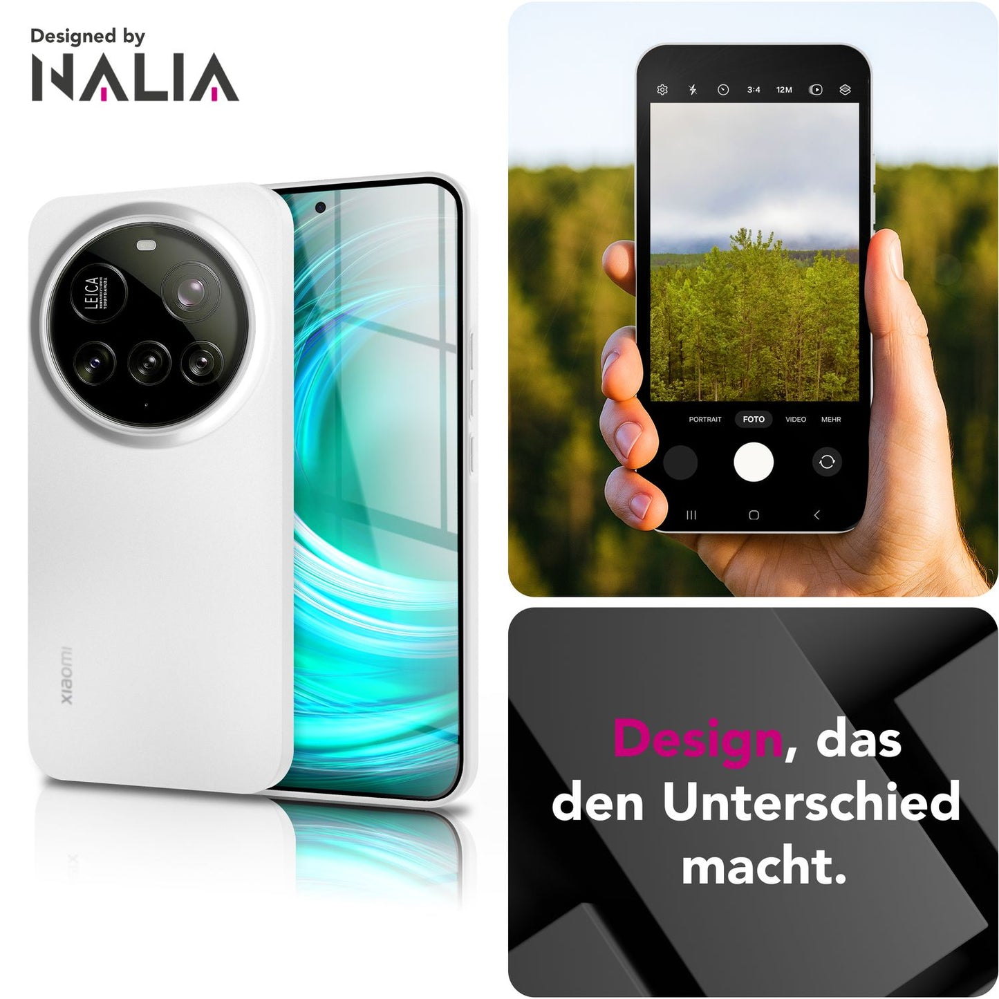 NALIA Ultra Slim Hardcase für Xiaomi 15 Ultra – Matt & 0.3mm Dünn – PHANTOM (Hauchdünnes Cover & Kamera-Vollschutz) – Marke aus Berlin