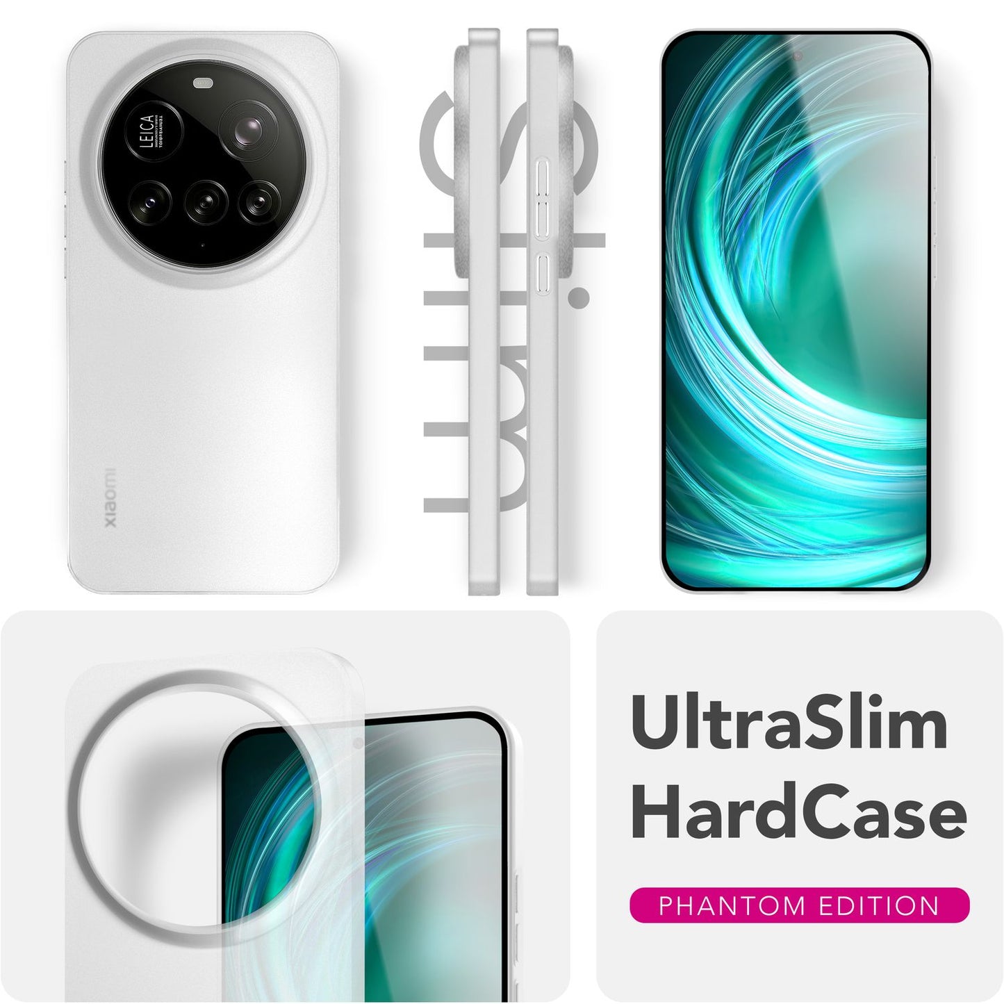 NALIA Ultra Slim Hardcase für Xiaomi 15 Ultra – Matt & 0.3mm Dünn – PHANTOM (Hauchdünnes Cover & Kamera-Vollschutz) – Marke aus Berlin
