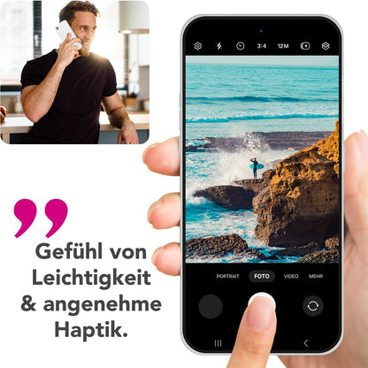 NALIA Ultra Slim Hardcase für iPhone 16e / 17e – Matt & 0.3mm Dünn – PHANTOM (Hauchdünnes Cover & Kamera-Vollschutz) – Marke aus Berlin