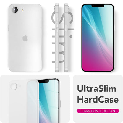 NALIA Ultra Slim Hardcase für iPhone 16e / 17e – Matt & 0.3mm Dünn – PHANTOM (Hauchdünnes Cover & Kamera-Vollschutz) – Marke aus Berlin