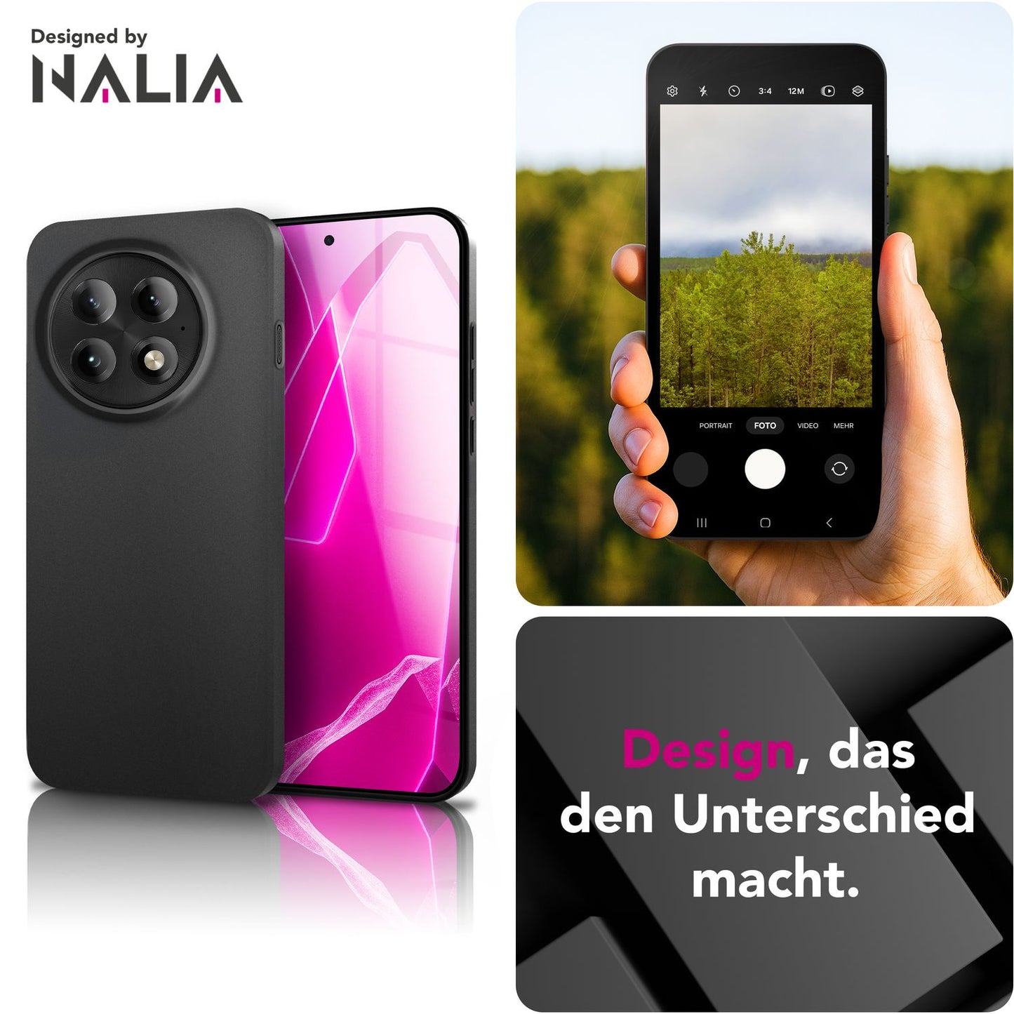 NALIA Ultra Slim Hardcase für OnePlus 13 – Matt & 0.3mm Dünn – PHANTOM (Hauchdünnes Cover & Kamera-Vollschutz) – Marke aus Berlin
