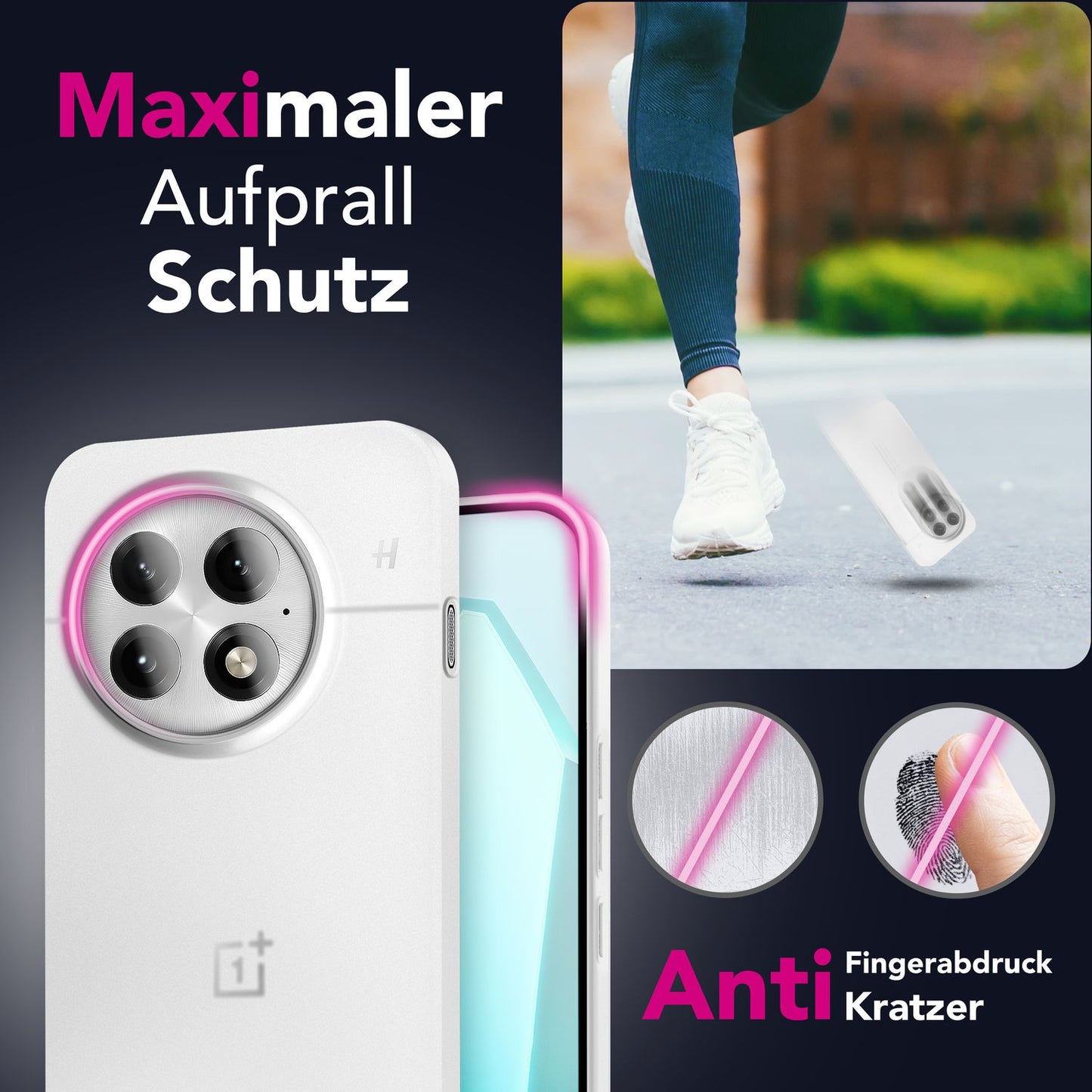 NALIA Ultra Slim Hardcase für OnePlus 13 – Matt & 0.3mm Dünn – PHANTOM (Hauchdünnes Cover & Kamera-Vollschutz) – Marke aus Berlin