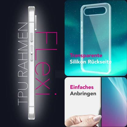 NALIA Transparente Silikonhülle für Google Pixel 9 Pro – Anti-Gelb & Rutschfest – GLAZE (Handyhülle Kristallklar, Schlank & Stoßfest) – Marke aus Berlin