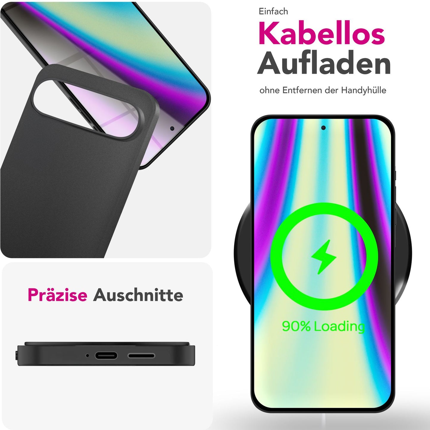 NALIA Ultra Slim Hardcase für Google Pixel 9 Pro – Matt & 0.3mm Dünn – PHANTOM (Hauchdünnes Cover & Kamera-Vollschutz) – Marke aus Berlin