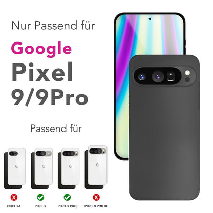 NALIA Ultra Slim Hardcase für Google Pixel 9 Pro – Matt & 0.3mm Dünn – PHANTOM (Hauchdünnes Cover & Kamera-Vollschutz) – Marke aus Berlin
