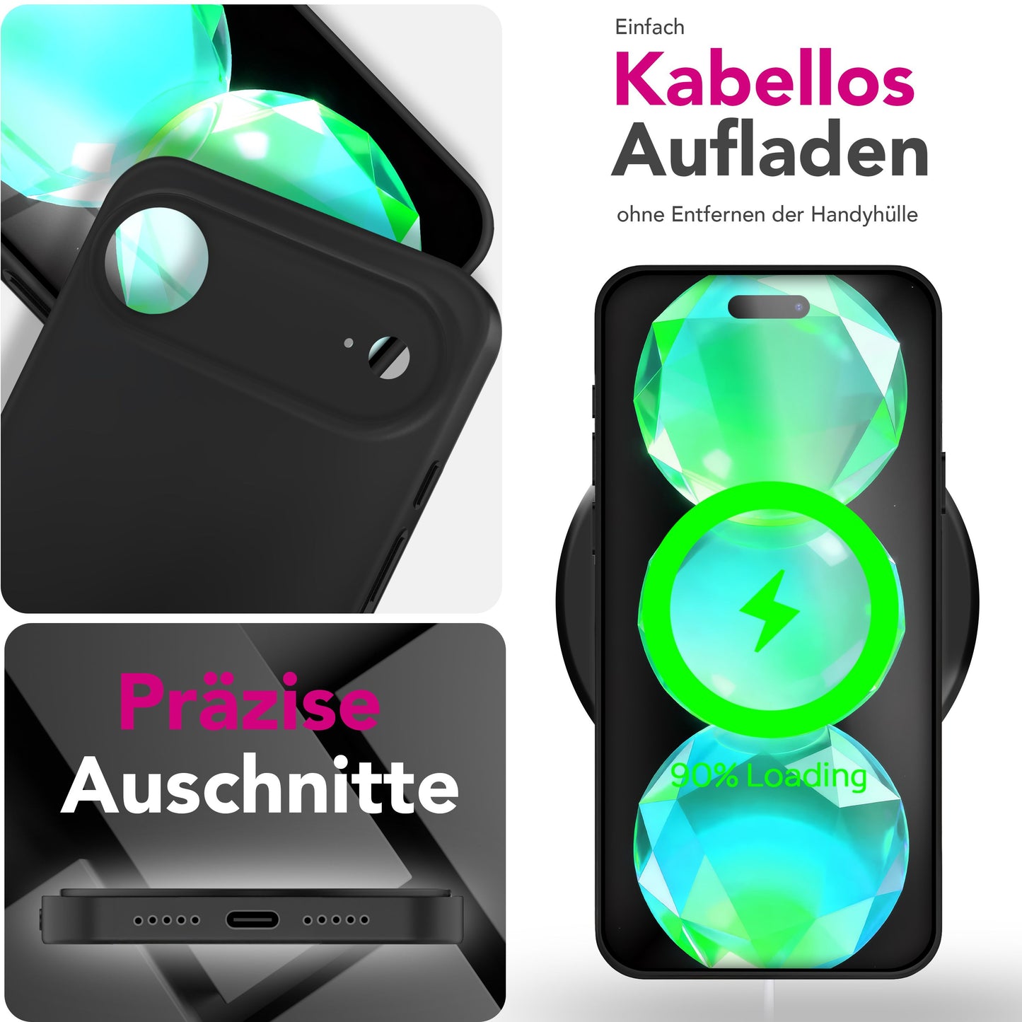NALIA Ultra Slim Hardcase für iPhone 17 Air – Matt & 0.3mm Dünn – PHANTOM (Hauchdünnes Cover & Kamera-Vollschutz) – Marke aus Berlin