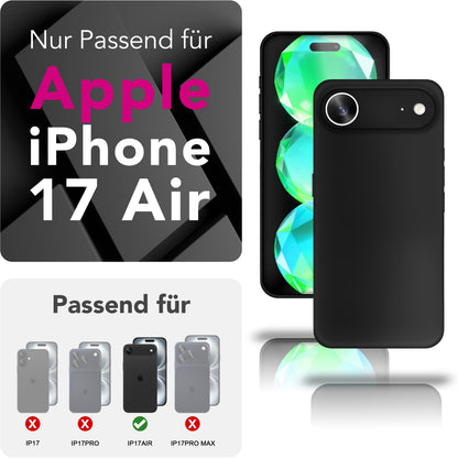 NALIA Ultra Slim Hardcase für iPhone 17 Air – Matt & 0.3mm Dünn – PHANTOM (Hauchdünnes Cover & Kamera-Vollschutz) – Marke aus Berlin