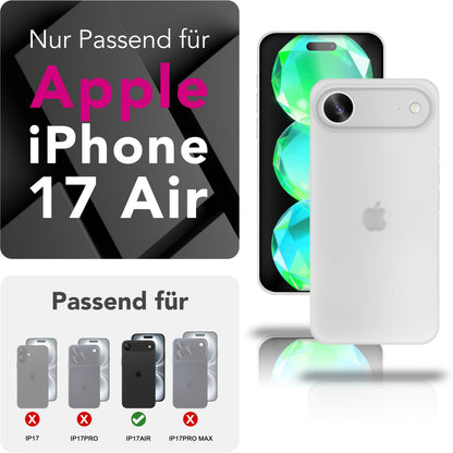 NALIA Ultra Slim Hardcase für iPhone 17 Air – Matt & 0.3mm Dünn – PHANTOM (Hauchdünnes Cover & Kamera-Vollschutz) – Marke aus Berlin