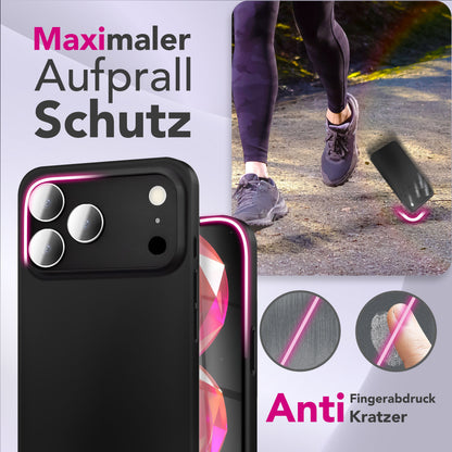 NALIA Ultra Slim Hardcase für iPhone 17 Pro – Matt & 0.3mm Dünn – PHANTOM (Hauchdünnes Cover & Kamera-Vollschutz) – Marke aus Berlin