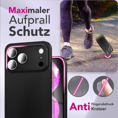 NALIA Ultra Slim Hardcase für iPhone 17 Pro Max – Matt & 0.3mm Dünn – PHANTOM (Hauchdünnes Cover & Kamera-Vollschutz) – Marke aus Berlin