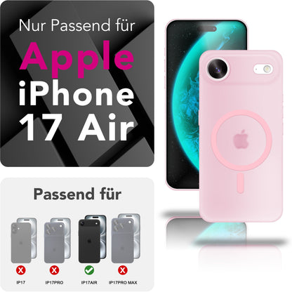 NALIA Ultra-Slim Hardcase für iPhone 17 Air – MagSafe kompatibel & 0.3mm Dünn – THINIX (Matte Semi-Transparente Hülle) – Marke aus Berlin