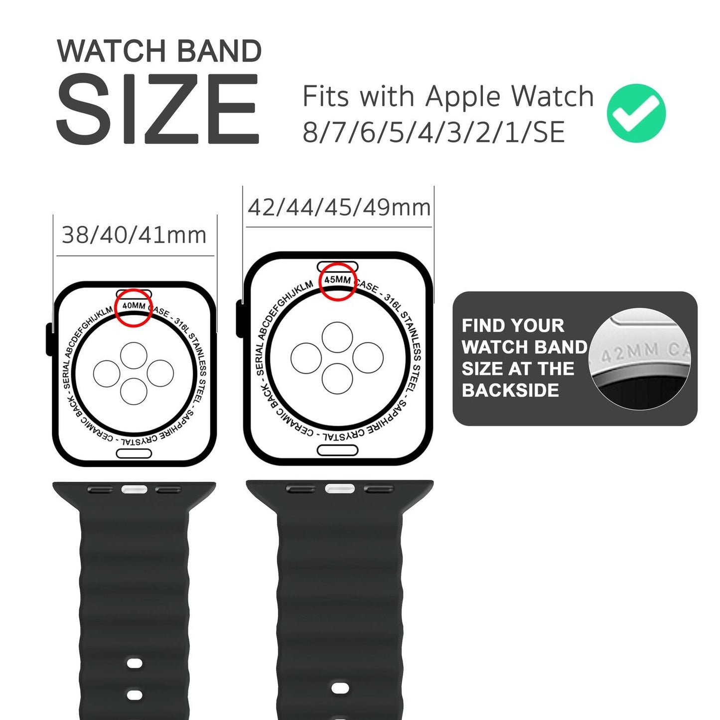 NALIA Smart Watch Armband OCEAN Style kompatibel mit Apple Watch SE & Series 8/7/6/5/4/3/2/1, 38mm 40mm 41mm, iWatch Sport Uhr Ersatzarmband Damen & Herren, Silikon Wasserfest