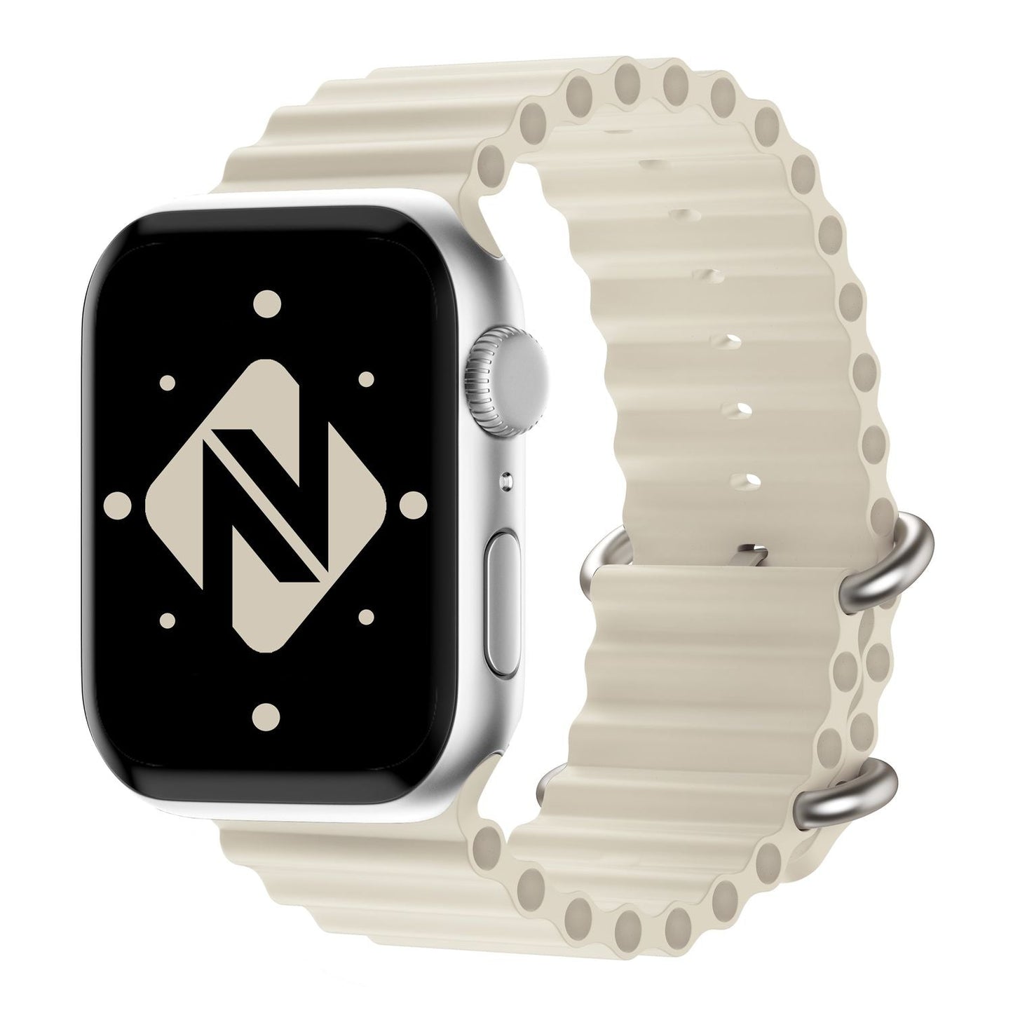 NALIA Smart Watch Armband OCEAN Style kompatibel mit Apple Watch SE & Series 8/7/6/5/4/3/2/1, 38mm 40mm 41mm, iWatch Sport Uhr Ersatzarmband Damen & Herren, Silikon Wasserfest