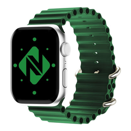 NALIA Smart Watch Armband OCEAN Style kompatibel mit Apple Watch SE & Series 8/7/6/5/4/3/2/1, 38mm 40mm 41mm, iWatch Sport Uhr Ersatzarmband Damen & Herren, Silikon Wasserfest