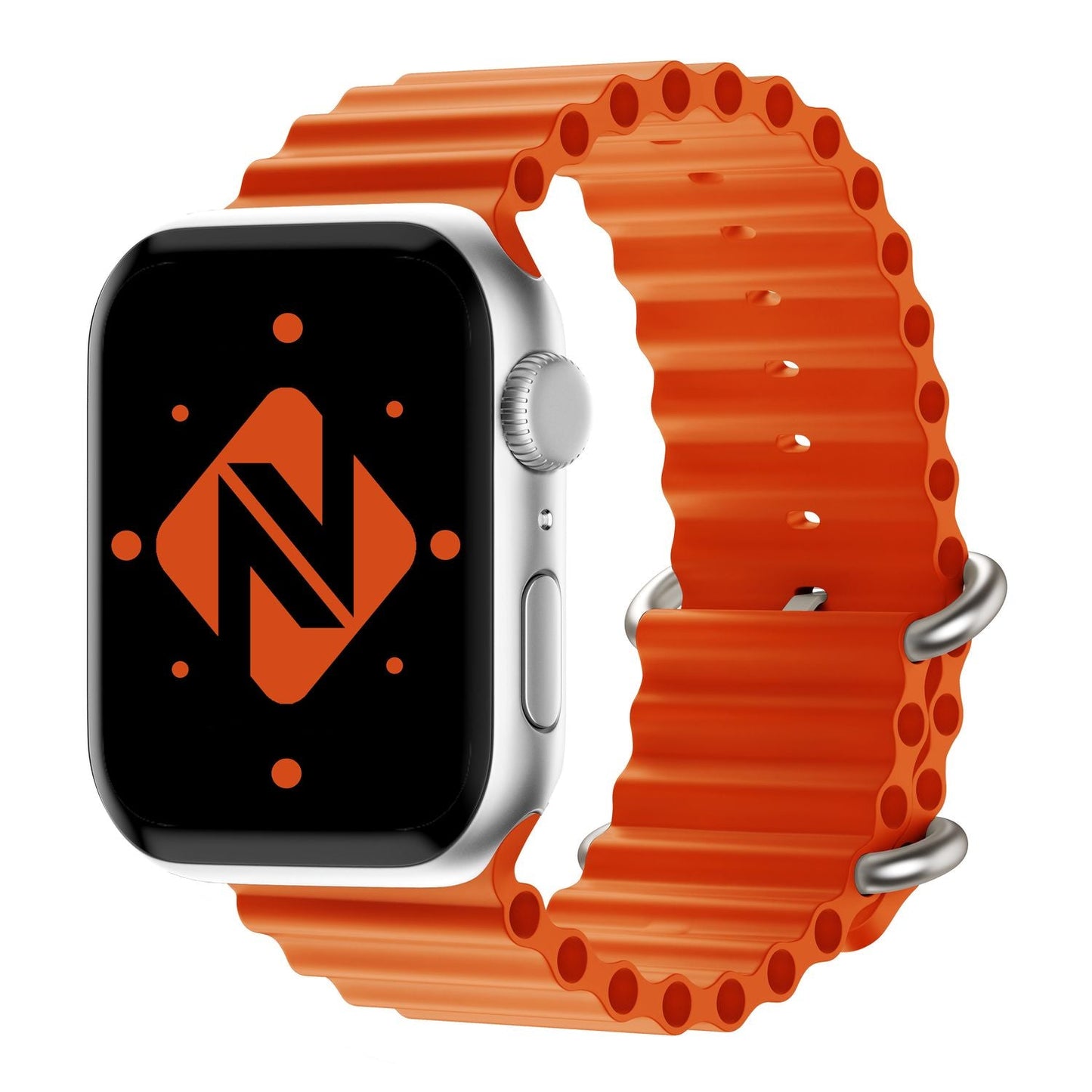 NALIA Smart Watch Armband OCEAN Style kompatibel mit Apple Watch SE & Series 8/7/6/5/4/3/2/1, 38mm 40mm 41mm, iWatch Sport Uhr Ersatzarmband Damen & Herren, Silikon Wasserfest
