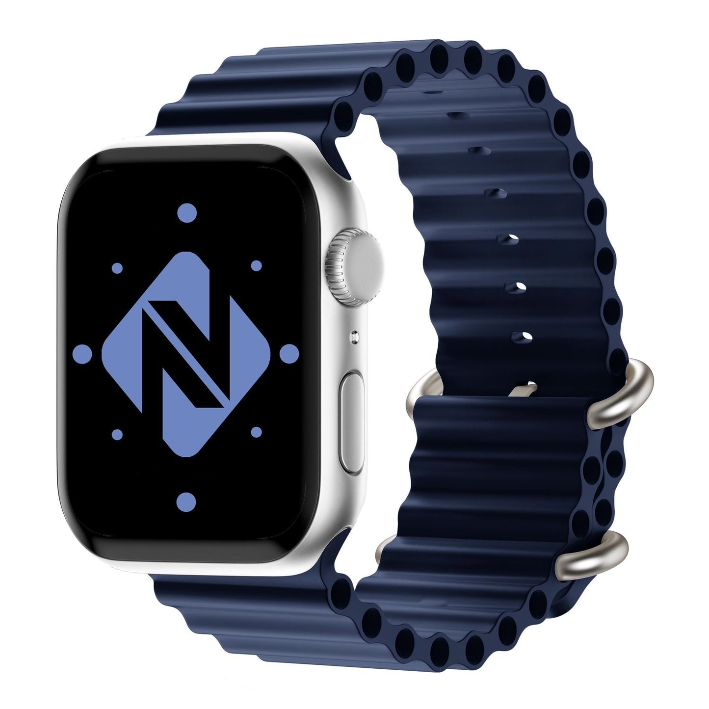 NALIA Smart Watch Armband OCEAN Style kompatibel mit Apple Watch Ultra/SE & Series 8/7/6/5/4/3/2/1, 42mm 44mm 45mm 49mm, iWatch Sport Uhr Ersatzarmband Damen Herren, Silikon Riemen