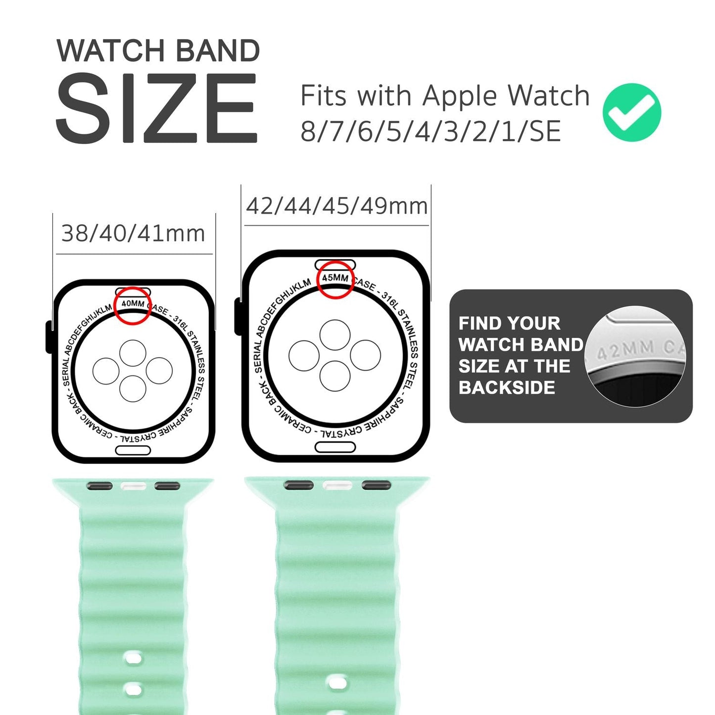 NALIA Smart Watch Armband OCEAN Style kompatibel mit Apple Watch Ultra/SE & Series 8/7/6/5/4/3/2/1, 42mm 44mm 45mm 49mm, iWatch Sport Uhr Ersatzarmband Damen Herren, Silikon Riemen